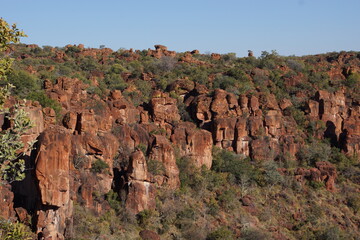 Waterberg plateau park. Reserve for endangered species. Landscape.