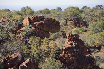 Waterberg plateau park. Reserve for endangered species. Landscape.