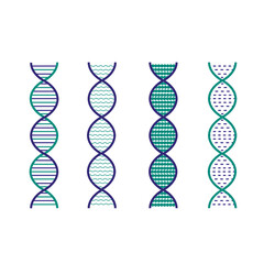 DNA icons set