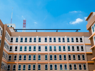 Fototapeta premium Building of university against blue sky