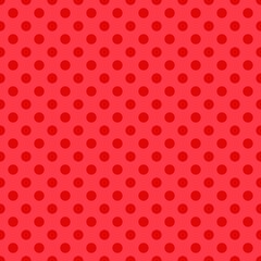 Red Polka Dot seamless pattern. Vector background.