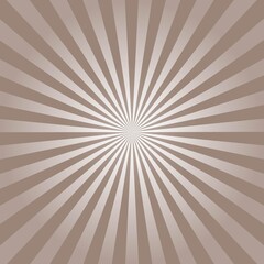 Brown Sunburst Pattern Background. Sunburst with rays background. Vector illustration. Brown radial background. Halftone background.