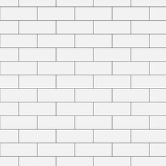 Brick white  wall pattern vector illustration