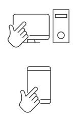 Obraz na płótnie Canvas hand pointer with smartphone