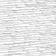 Seamless pattern with doodle wavy lines