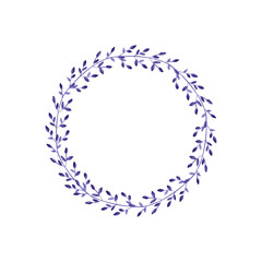 Floral wreath made of grass in circle