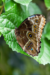 exotic butterfly photographed close-up