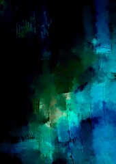 幻想的な緑のキャンバス水彩テクスチャ背景