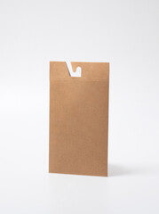 Blank closed craft box mockup as disposable packaging with eco friendly, recyclable materials