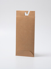 Blank closed craft box mockup as disposable packaging with eco friendly, recyclable materials