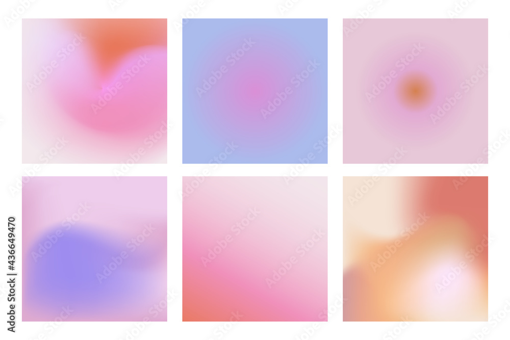 Poster vector set of abstract modern gradient backgrounds for graphic design, for presentations, social med