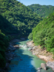 Fototapeta na wymiar 保津峡の景色