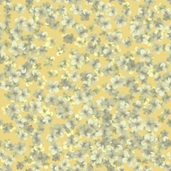 Seamless image of small colors in color. Imitation oil. Botanical pattern. Design for fabric, wallpaper, textiles, posters, postcards.