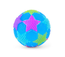 Colorful ball toy isolated on white background