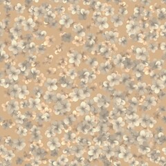 Seamless image of small colors in color. Imitation oil. Botanical pattern. Design for fabric, wallpaper, textiles, posters, postcards.