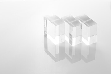 Plexiglas and shapes of different shapes