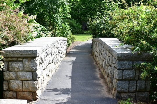 A stone bridge in the park