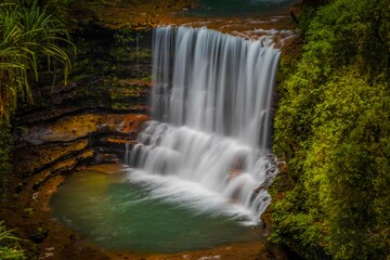 Fototapeta na wymiar Wei Sawdong Waterfall, Meghalaya, North East India