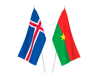 Iceland and Burkina Faso flags
