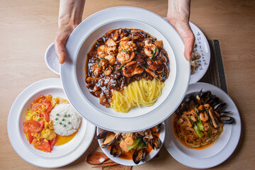 black day ,serve a meal,jajangmyeon,