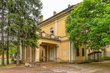 Fototapeta na wymiar Čoka, Serbia - May 01, 2021: Lederer Castle, also known as 