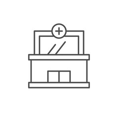 Medical clinic line outline icon