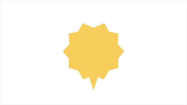 A simple yellow bubble popping up for you message or text