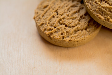 Delicious cookies biscuits close-up on the table