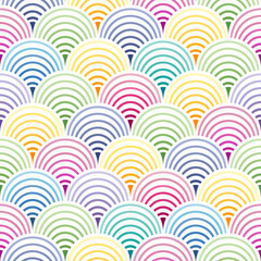 Materiał do szycia Colorful Ogee Drop seamless background.