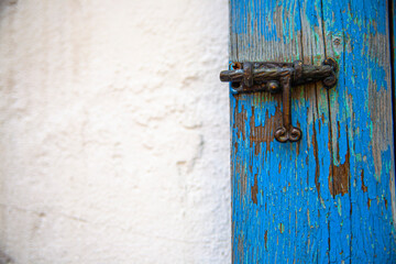 old blue door