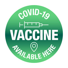 Covid 19 vaccine vector icon badge.