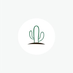 Fototapeta na wymiar cactus logo, cactus icon design illustration vector