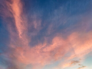 Fototapeta na wymiar Pink sunset sunrise sky
