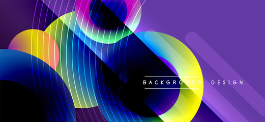 Color block vector abstract background, dynamic shapes on color gradient. Trendy geometric abstract background for your text, logo or graphics