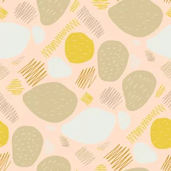 Fototapeten Seamless vector pattern with abstract modern doodles. Bright summer print. Trendy colorful background. Vintage geometric doodles.  © Natallia Novik