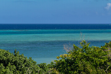 Beautiful color of the ocean in the afternoon