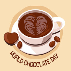 Celebrate world chocolate day with hot chocolate and chocolate blocks