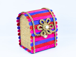 Couple of Small box made with small craft paper and nicely placed on a paper background