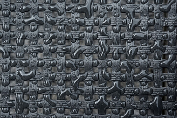 Close up water drops on metal surface can be used for web design