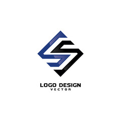 Modern S Linear Logo Template Vector