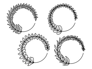 Hand drawn sketch of flowers, line art illustration.