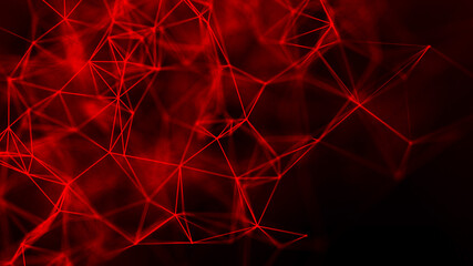 Network connection system.Background with connection dots and lines. Big data vizualization. 3d rendering. 