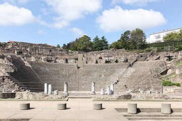 Ancient roman theater of Fourviere in Lyon, France 