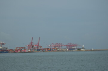 cargo ship in port