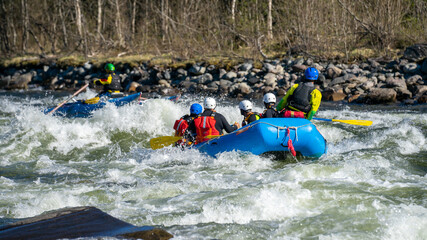 Whitewater adventure on a wild river in Norway