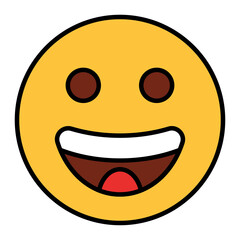 Filled color outline style emoji smile.