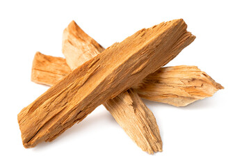 sandalwood sticks isolated on the white background