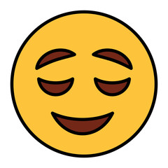 Filled color outline style emoji nervous.