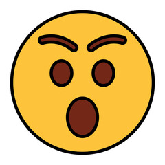 Filled color outline style emoji angry.