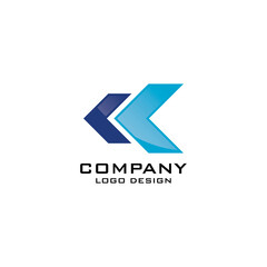 Modern K Company Logo Design Vector